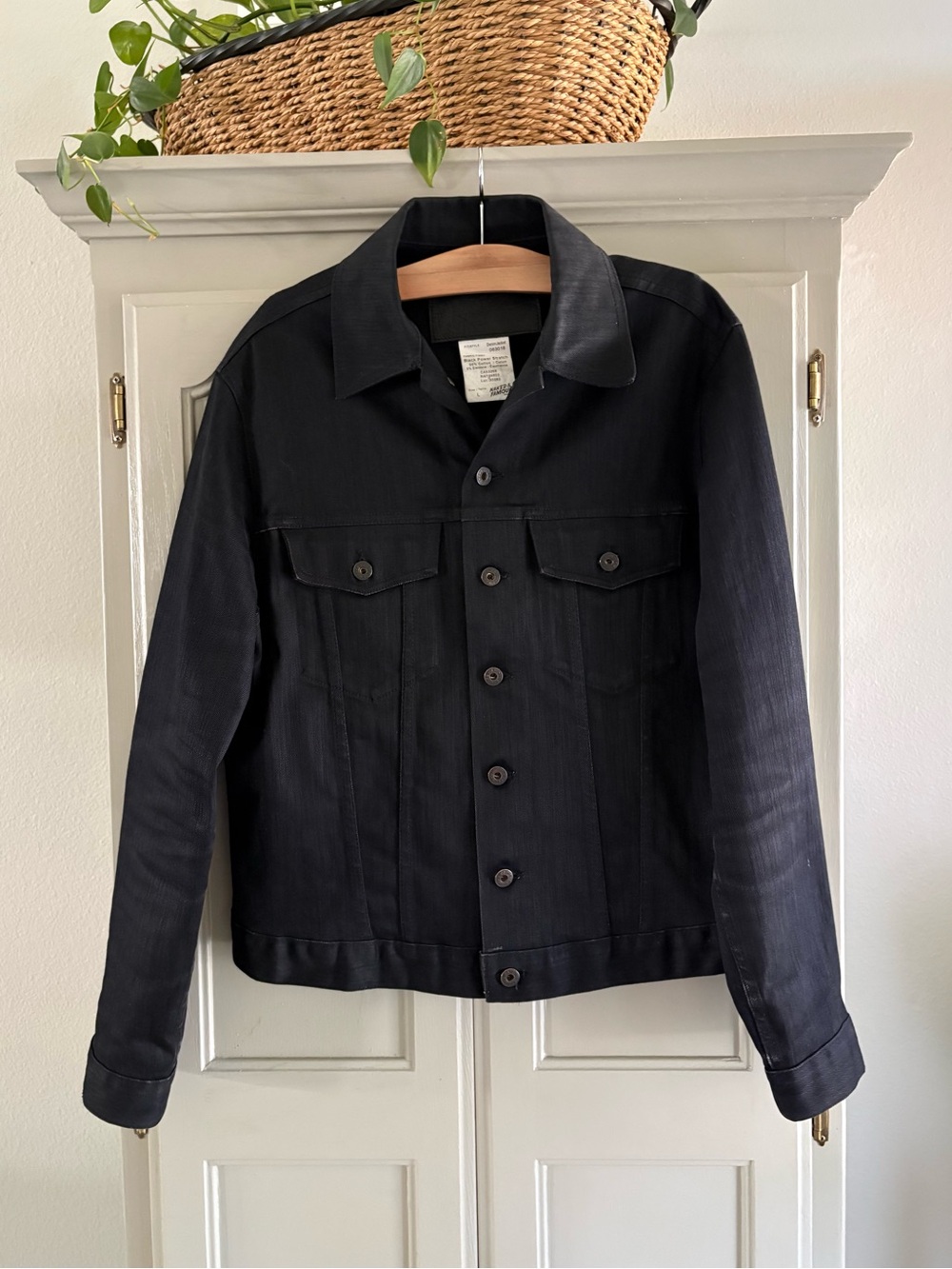 Naked & Famous Power Stretch Denim Jacket | Black | Large | Style # 063018